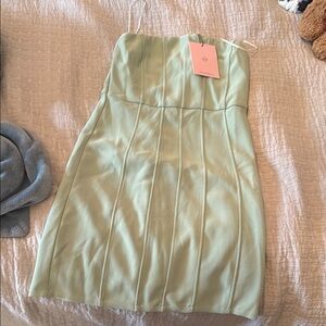 Hello Molly Green Strapless Dress